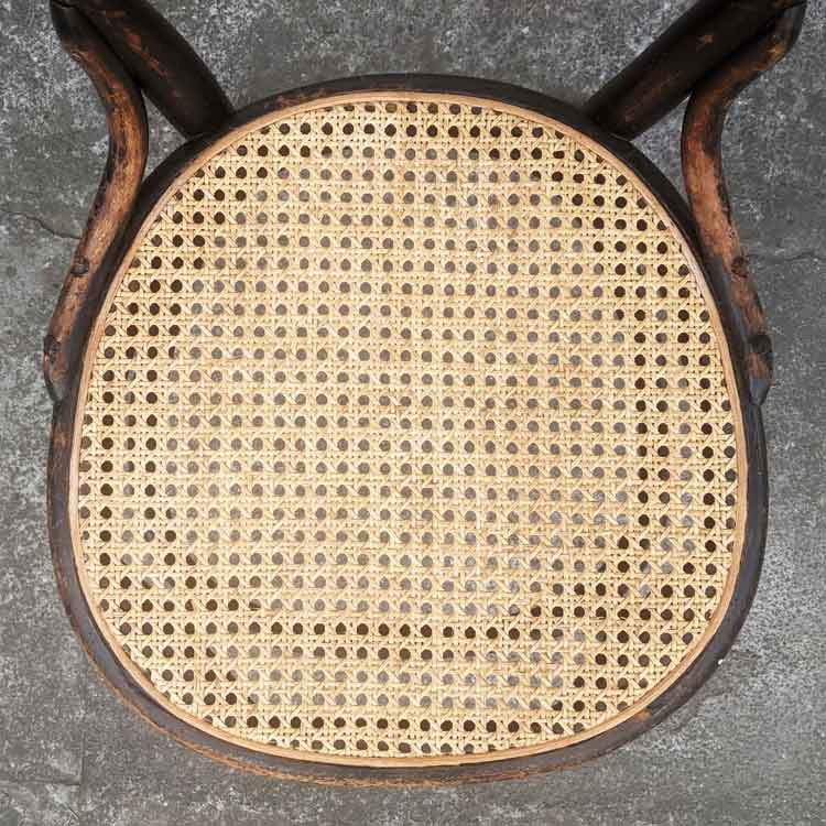 The cane webbing was replaced on this bentwood chair