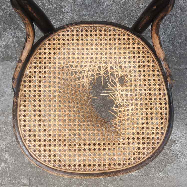 This bentwood chair required a replacement cane seat panel
